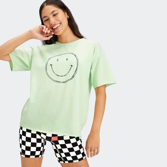 Fabletics Tops - Fabletics Seafoam Smiley Short-Sleeve Aliah Tee